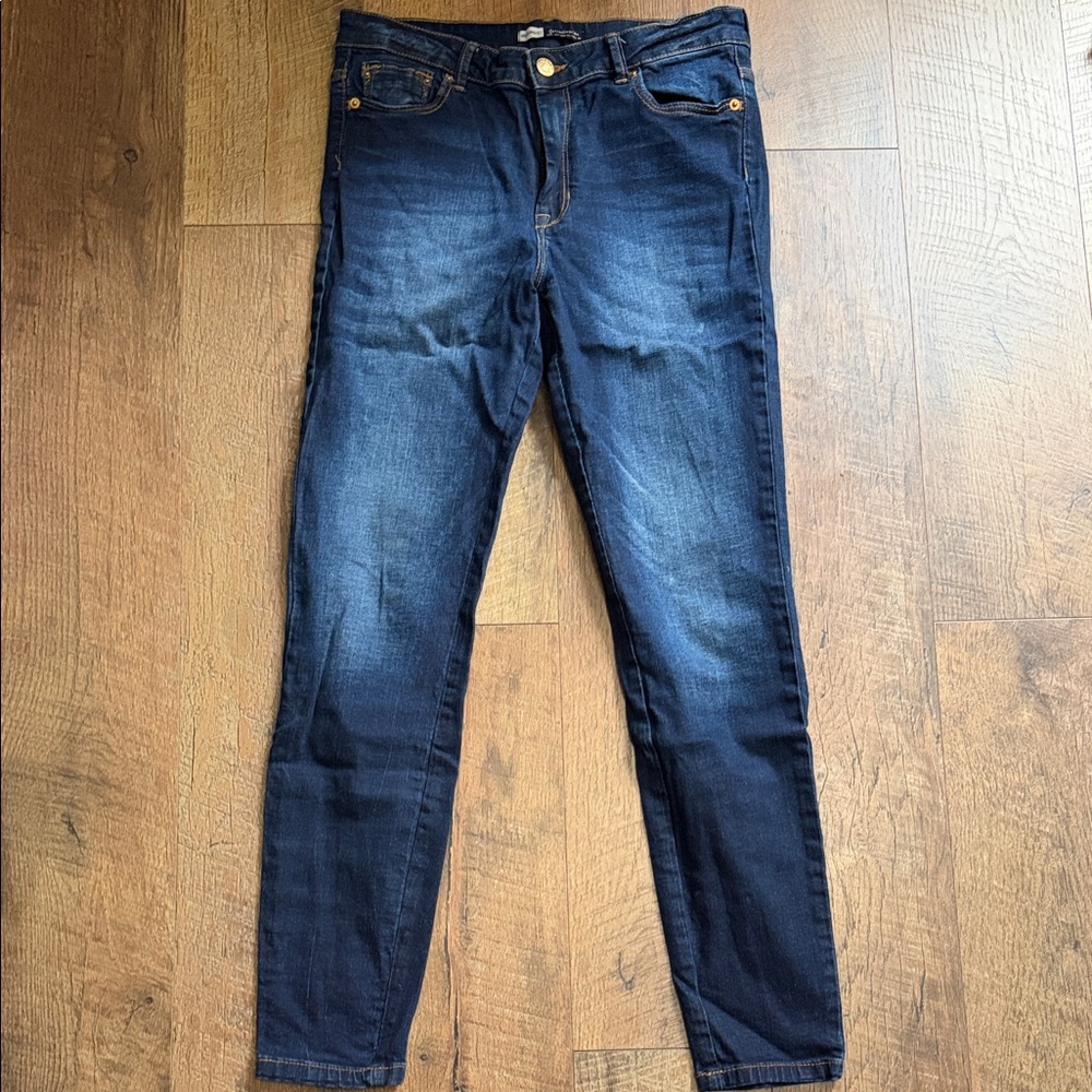 Stradivarius Dark Blue Skinny Jeans